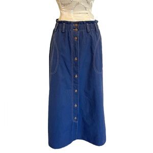 Lizsport button-up blue skirt with elastic waistband (small/medium)